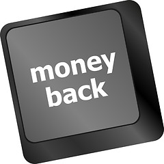 Image showing Keyboard keys with money back text on button