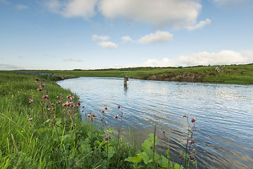 Image showing Flyfisherman casting