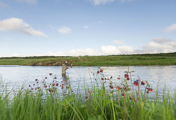 Image showing Flyfisherman casting