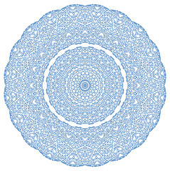 Image showing Blue abstract radial hape with pattern