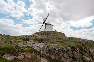 Image showing Old windmill on the hill