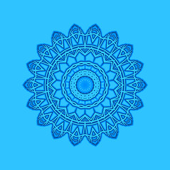 Image showing Blue background with abstract shape