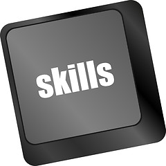 Image showing skills message on enter key of keyboard