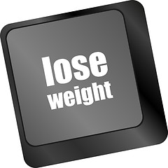 Image showing Lose weight on keyboard key button