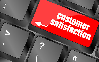 Image showing customer satisfaction key word on computer keyboard