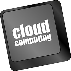 Image showing computer keyboard for cloud computing, business concept