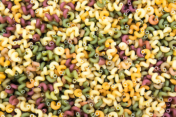 Image showing Background from multicolored pasta