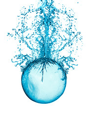 Image showing Splash water ball isolated