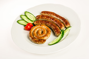 Image showing grilled meat sausages