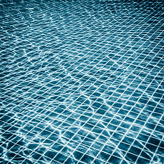 Image showing Photo of Water in a swimming pool