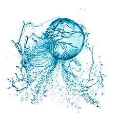 Image showing Splash water ball isolated