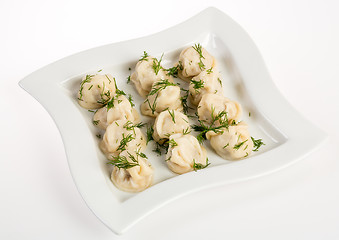 Image showing Dumplings Russian pelmeni - Italian ravioli