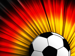 Image showing  Germany Flag with Soccer Ball Background