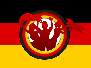Image showing Germany Soccer Fan Flag Cartoon