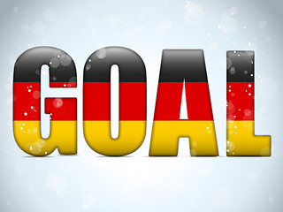 Image showing Germany Goal Soccer 2014 Letters with German Flag