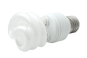 Image showing Spiral energy saving lamp.