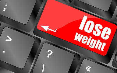 Image showing Lose weight on keyboard key button