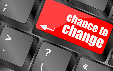 Image showing chance to change key on keyboard showing business success