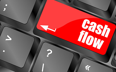 Image showing cash flow words button on keyboard keys