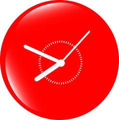 Image showing Clock icon web button sign