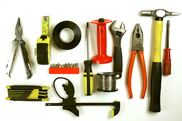 Image showing Carpentry Tools on White