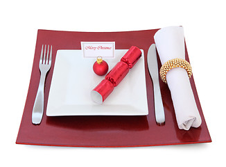 Image showing Christmas Place Setting