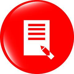 Image showing Edit document sign icon. Edit content button. Modern UI website button
