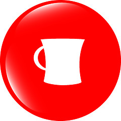 Image showing coffee cup button icon