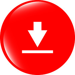 Image showing Download icon. Upload button. Load symbol. Modern UI website button