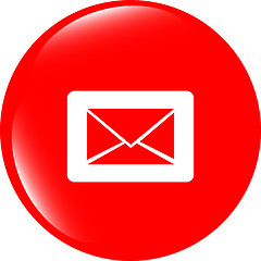 Image showing Email icon on glossy round button