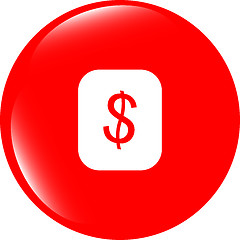 Image showing Currency exchange sign icon. Currency converter symbol. Money label.