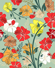 Image showing Seamless floral pattern