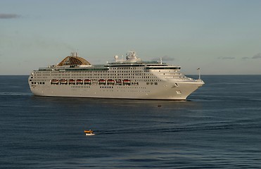 Image showing Huge cruise ship at sea