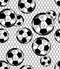 Image showing Football (soccer) theme seamless pattern