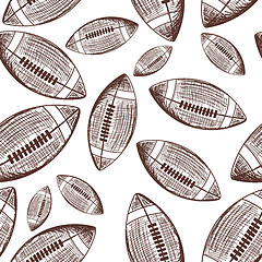 Image showing American football seamless pattern