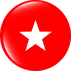 Image showing star on web icon, web button isolated on white background