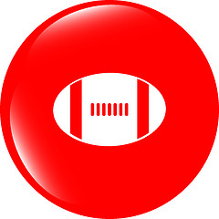 Image showing Football ball icon web button