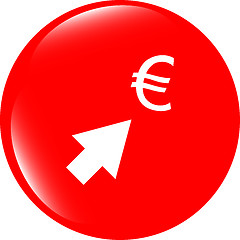 Image showing Currency exchange icons, euro money sign with arrows