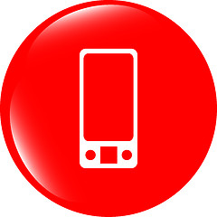 Image showing multimedia smart phone icon, button, graphic design element