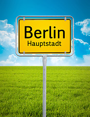 Image showing city sign of Berlin