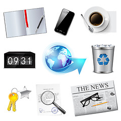 Image showing Business and office icons set