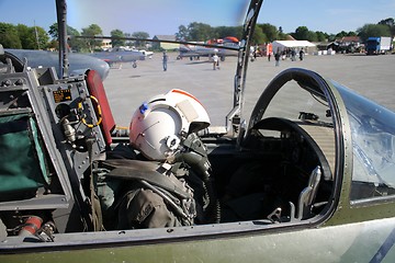 Image showing Cockpit of a jet fighter