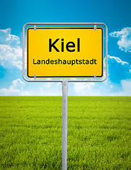 Image showing city sign of Kiel