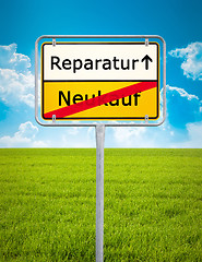 Image showing repair - buy new