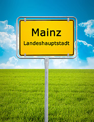 Image showing city sign of Mainz