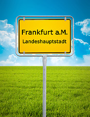 Image showing city sign of Frankfurt