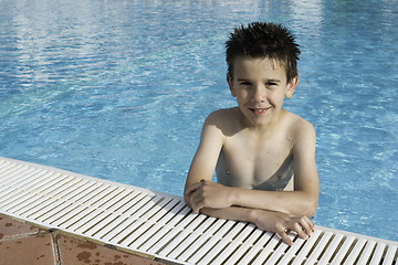 Image showing Child in swiming pool