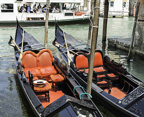 Image showing Ancient gondola in Venice