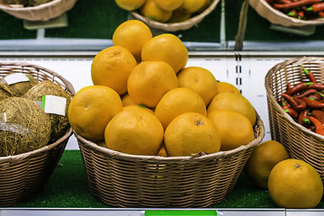 Image showing Fruits and vegetables on a supermarket shelf