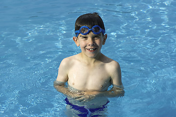 Image showing Child in swiming pool